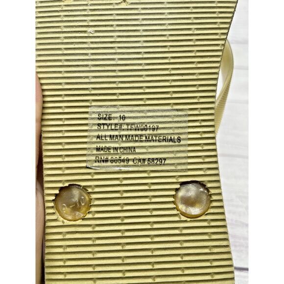 Tommy‎ Bahama flip flops womens size 10 Gold - Picture 5 of 5